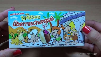 3 SURPRISE EGGS - The Flintstones - Chocolate Eggs with great toys inside