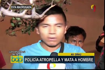 Cercado: hombre muere al ser atropellado por policía
