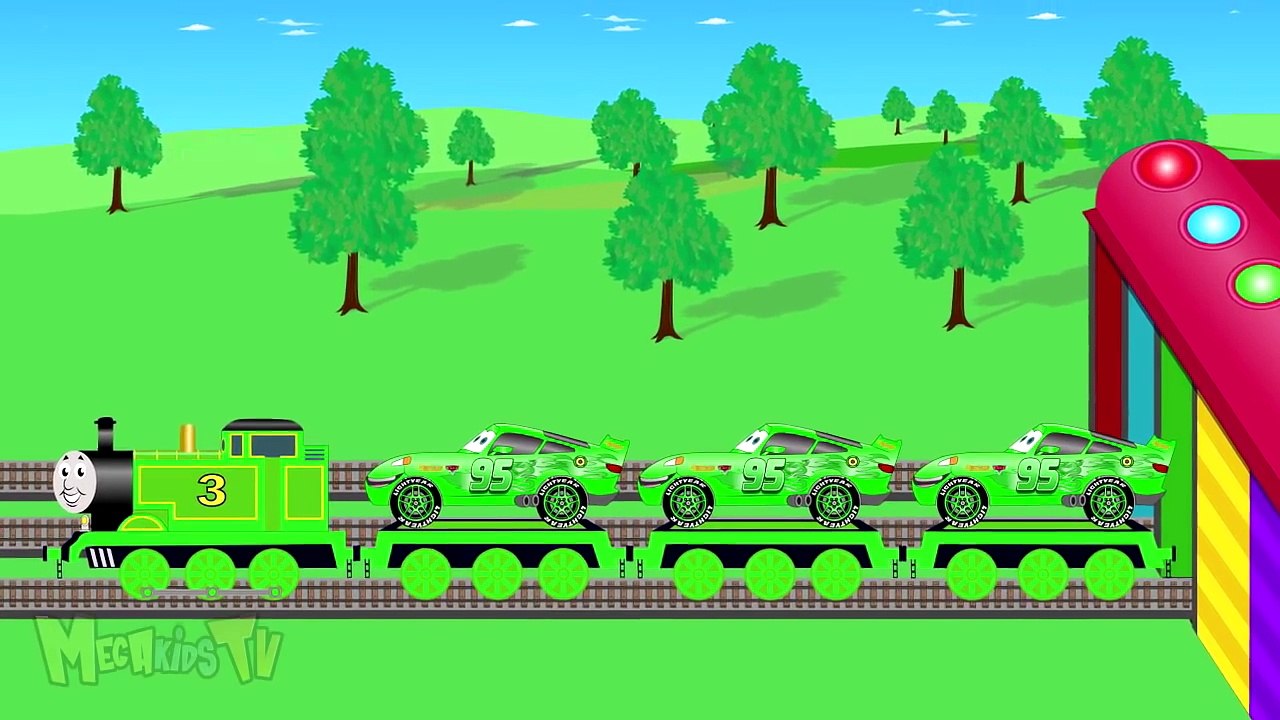 Learn Colors & Numbers for Kids with Wild Animals & Thomas Train - Children Learning Video