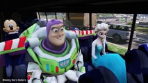 Wheels On The Bus Mickey Mouse Toy Story sheriff woody & Buzz Lightyear | Nursery Rhymes