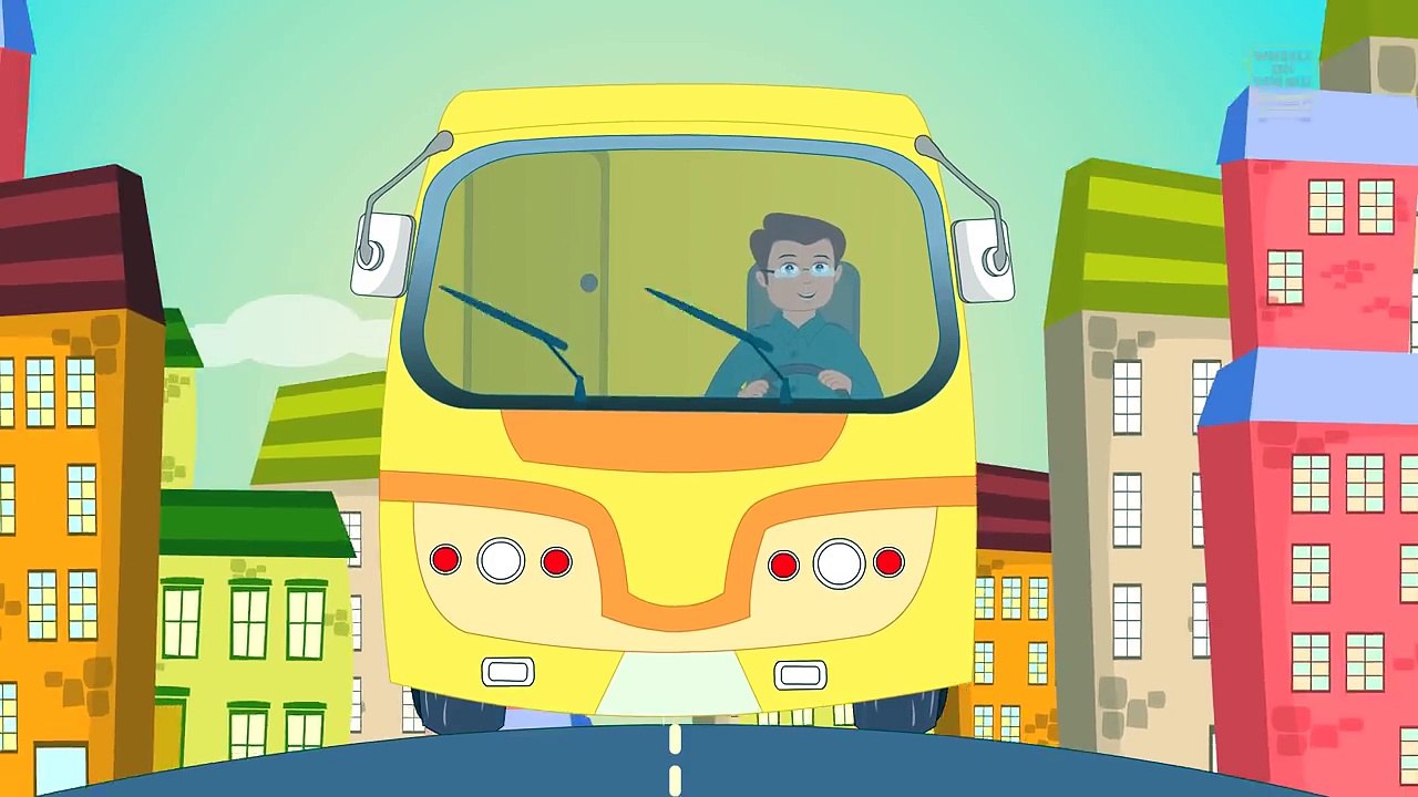 Wheels On The Bus Go Round And Round - 3D Animation Kids Songs | Nursery Rhymes for Child