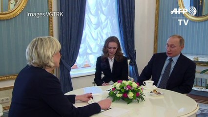 Poutine a reçu officiellement Marine Le Pen au Kremlin