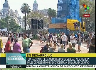 Argentina: conmemoran el Día Nacional de la Memoria en plaza de mayo