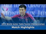 WJTTC 2015 Highlights: LIU Dingshuo vs CASSIN Alexandre (Team-1/2)