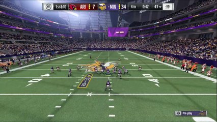 TD Peterson vs Arizona Madden NFL 17