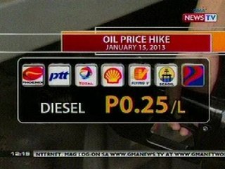 BT: Oil price hike (Jan 15, 2013)