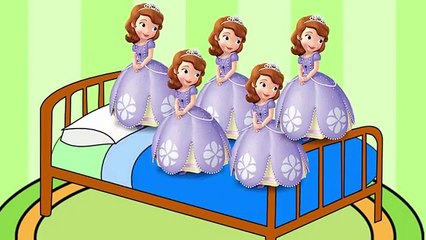 Five Little Sofia Jumping On The Bed Sofia The First Sophia the First Nursery Rhyme Kids Song