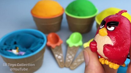 Play Doh Ice Cream Surprise Toy Masha and the Bear Angry Birds Donald Duck Zootopia Minnie