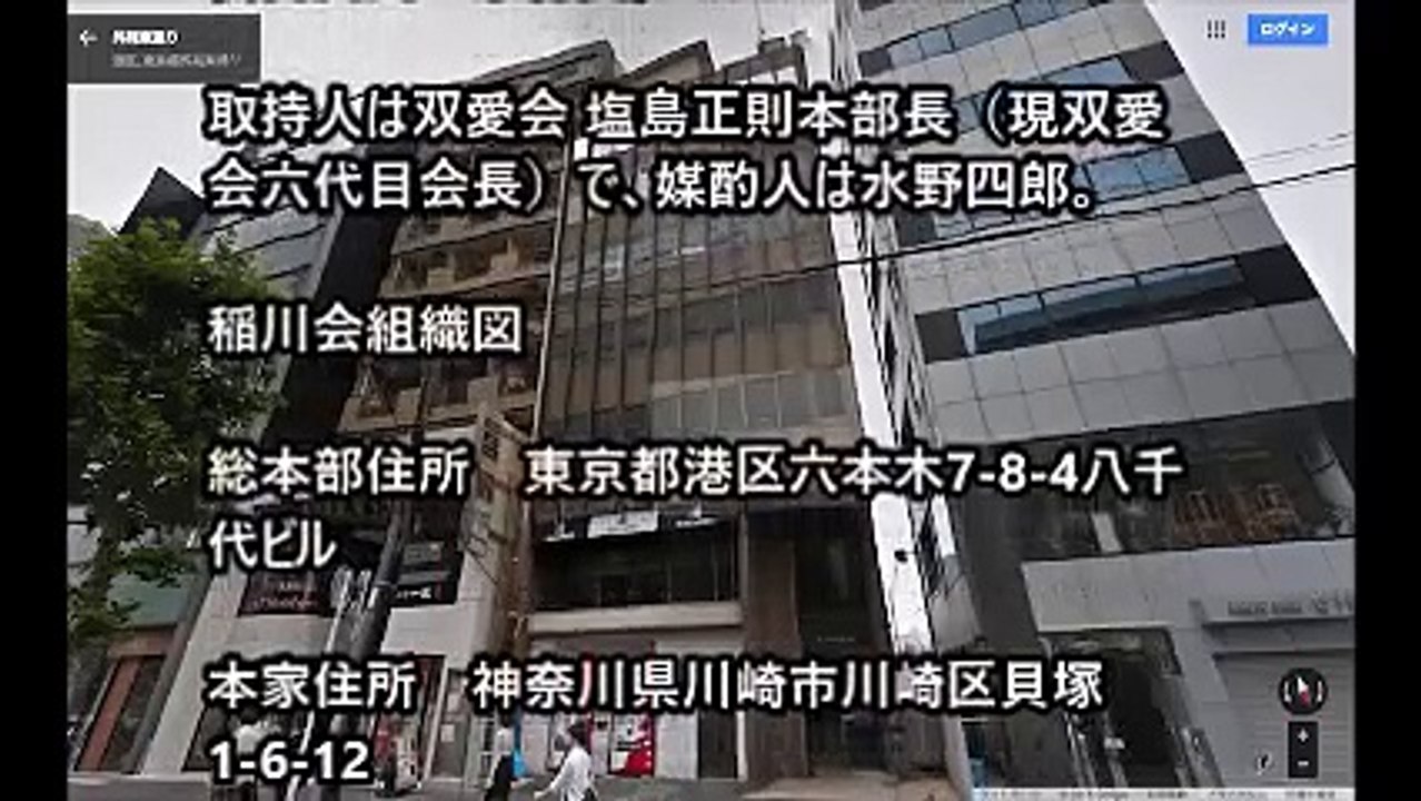 稲川会組織図 16 Video Dailymotion