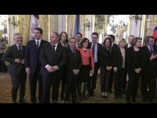 Roma - Mattarella incontra la delegazione italiana dei membri del Parlamento Europeo (22.03.17)