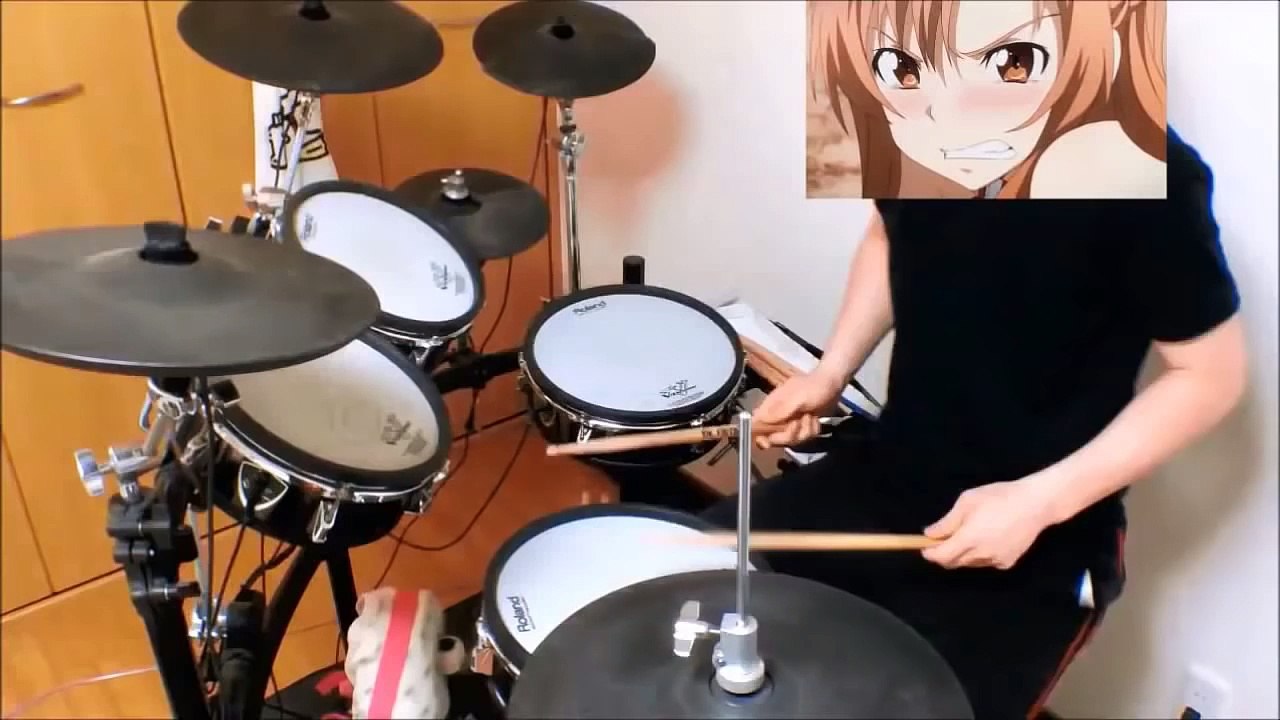 【SAO】【Sword Art Online】【OP 1】 LiSA crossing field 【drum cover】【叩いてみた】