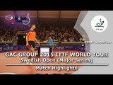 Swedish Open 2015 Highlights: ZHANG Jike vs LUNDQVIST Jens (R16)