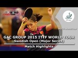 Swedish Open 2015 Highlights: LIU Shiwen vs MIKHAILOVA Polina (R64)