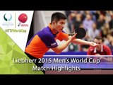 2015 Men's World Cup Highlights: FAN Zhendong vs GAUZY Simon (R16)