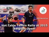 Hot table tennis rally at 2015 Belgium Open