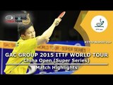 China Open 2015 Highlights: FAN Zhendong vs BOLL Timo (1/4)