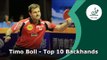 Top 10 - Timo Boll Backhands