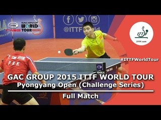 2015 ITTF Pyongyang Open: PAK(PRK) VS ZHANG(CHN) Men's Single Semi-Final