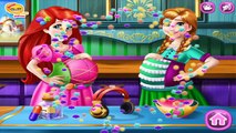 Elsa Rapunzel Barbie Ariel Ladybug Pregnant BFFs - Disney Princess Baby Compilation Games