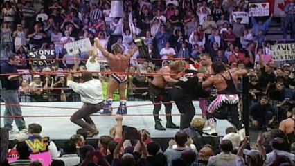 WWE Hall of Fame  Stu Hart celebrates in the ring with the