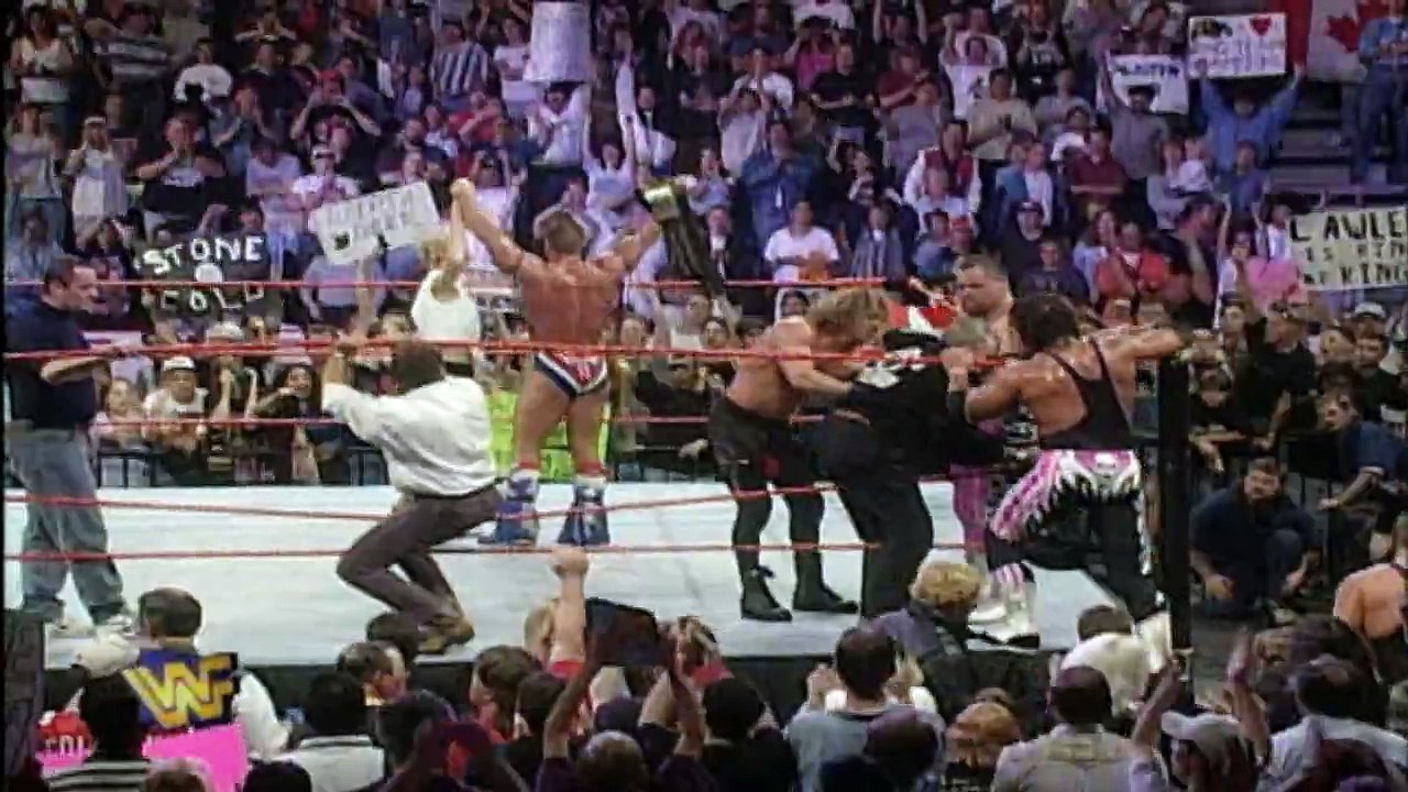 WWE Hall of Fame  Stu Hart celebrates in the ring with the