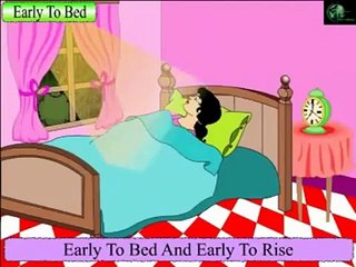Early To Bed Early To Rise || 3D Animation Nursery Rhymes For Children