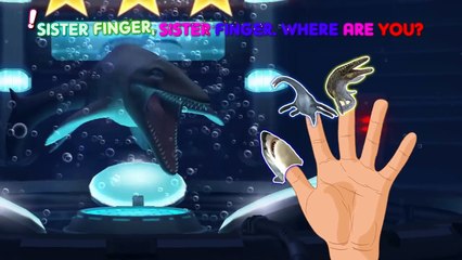 #Dinosaur Battle #Shark Finger Family #Nursery Rhymes Song ♔ #Finger Family Shark Collecti