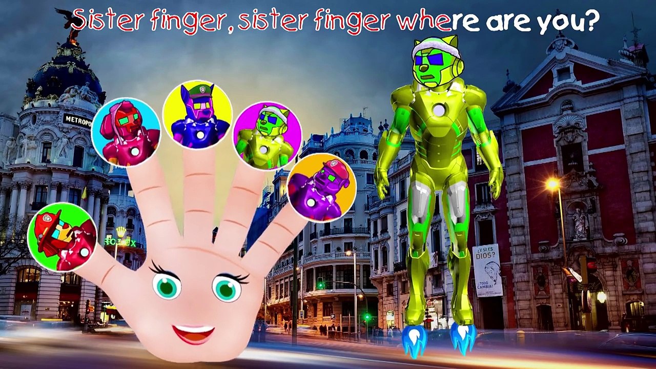 Paw Patrol Iron Man Drawing Finger Family Parody / Paw Patrol Finger Family Nursery Rhymes