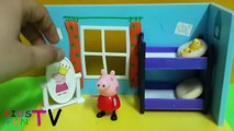 Fairy Peppa Pig SLEEPOVER SLUMBER PARTY Dress-up with Candy Cat & Suzy Sheep Pijamada Real