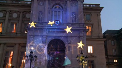 60 ans du Traité de Rome: illuminations au Quai d'Orsay
