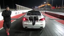 Lexus ISF Twin Turbo Crash - Race car takes flight and jumps a fence - Crash Video