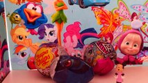 5 Surprise Eggs! angry birds, Minnie Mouse, Monster High, super men,Masha and the Bear