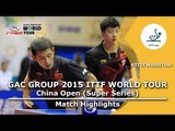 China Open 2015 Highlights: MA Long/ZHANG Jike vs FAN Zhendong/XU Xin (1/2)