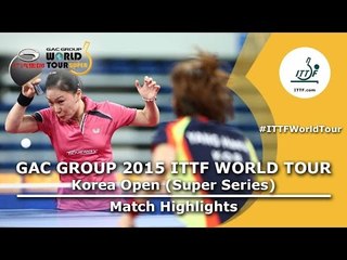 Korea Open 2015 Highlights: SHAN Xiaona vs YANG Haeun (1/8)