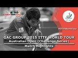Australia Open 2015 Highlights: OSHIMA Yuya vs HO Kwan Kit (1/2)