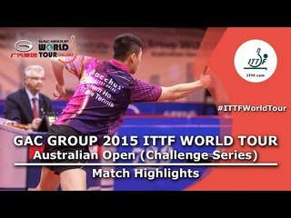 Australia Open 2015 Highlights: WU Zhikang vs HAN Justin (Qualification Group)