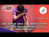 Australia Open 2015 Highlights: SATO Hitomi vs LEE Eunhye (Qualification Group)