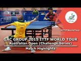 Australia Open 2015 Highlights: HUANG Dominic vs OGATA Ryotaro (Qualification Group)