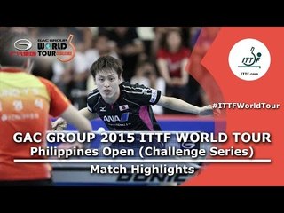 Philippines Open 2015 Highlights: JUNG Youngsik vs OSHIMA Yuya (FINAL)
