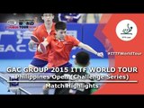 Philippines Open 2015 Highlights: LAM Siu Hang/LI Hon Ming vs GONZALES Richard/VALLE Rodel (R 1)