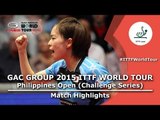 Philippines Open 2015 Highlights: ISHIKAWA Kasumi vs JEON Jihee (1/4)