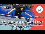 Philippines Open 2015 Highlights: KIZUKURI Yuto vs CHEN Chun Hsiang (Qualification Group)