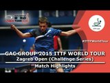 Zagreb Open 2015 Highlights: KRASTEV Petyo vs KALUZNY Samuel (Qual Groups)