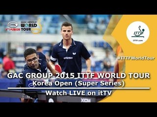 Korea Open 2015 Highlights: JEONG Sangeun/LEE Sangsu vs APOLONIA Tiago/ASSAR Omar (1/8)
