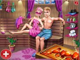 Super Barbie Sauna Flirting With Ken LOVE KISS | Amazing Game For Little Kids & Girls
