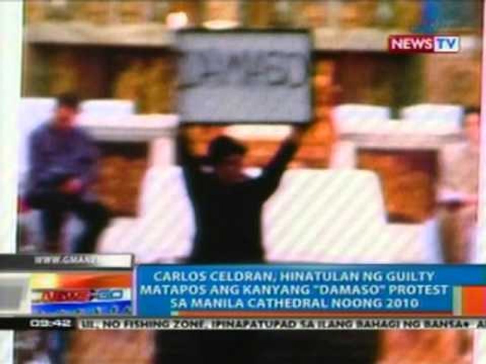 Carlos Celdran, hinatulan ng guilty matapos ang kanyang 'Damaso' protest sa Manila Cathedral