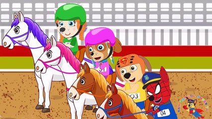 Paw Patrol Spiderman and Friend Join the Contest Running at School ! Paw Patrol and Friend