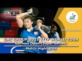 German Open 2015 Highlights: LIU Fei vs FENG Tianwei (1/4)