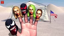 VENOM VS CAPTAIN AMERICA SUPERHERO BATTLE Finger Family | 1 HOUR | Nursery Rhymes In 3D An