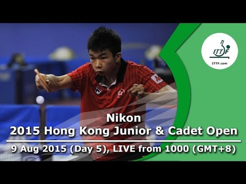 2015 Nikon Hong Kong Junior & Cadet Open – ITTF Golden Series Junior Circuit – Day 5 LIVE